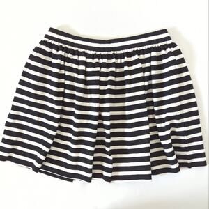 Kate Spade New York Skirt Girls Size 14 Youth Black White Striped Mini Rayon